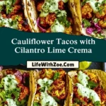 Cauliflower Tacos with Cilantro Lime Crema (2)