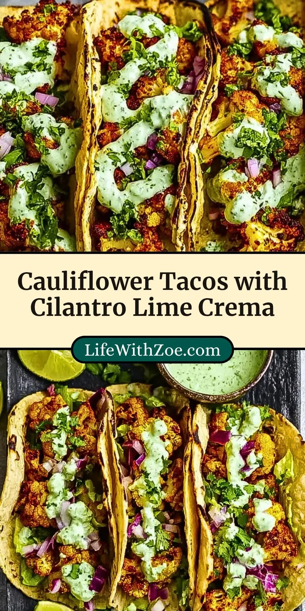 Cauliflower Tacos with Cilantro Lime Crema (3)