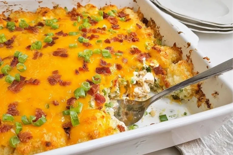 Cheesy Chicken Tater Tot Casserole