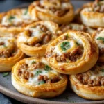 Cheesy Puff Pastry Sausage Pinwheels