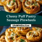 Cheesy Puff Pastry Sausage Pinwheels (2)