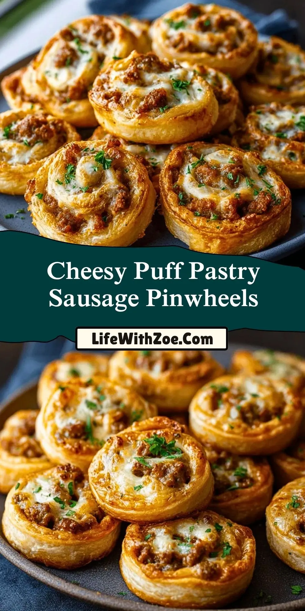 Cheesy Puff Pastry Sausage Pinwheels (2)