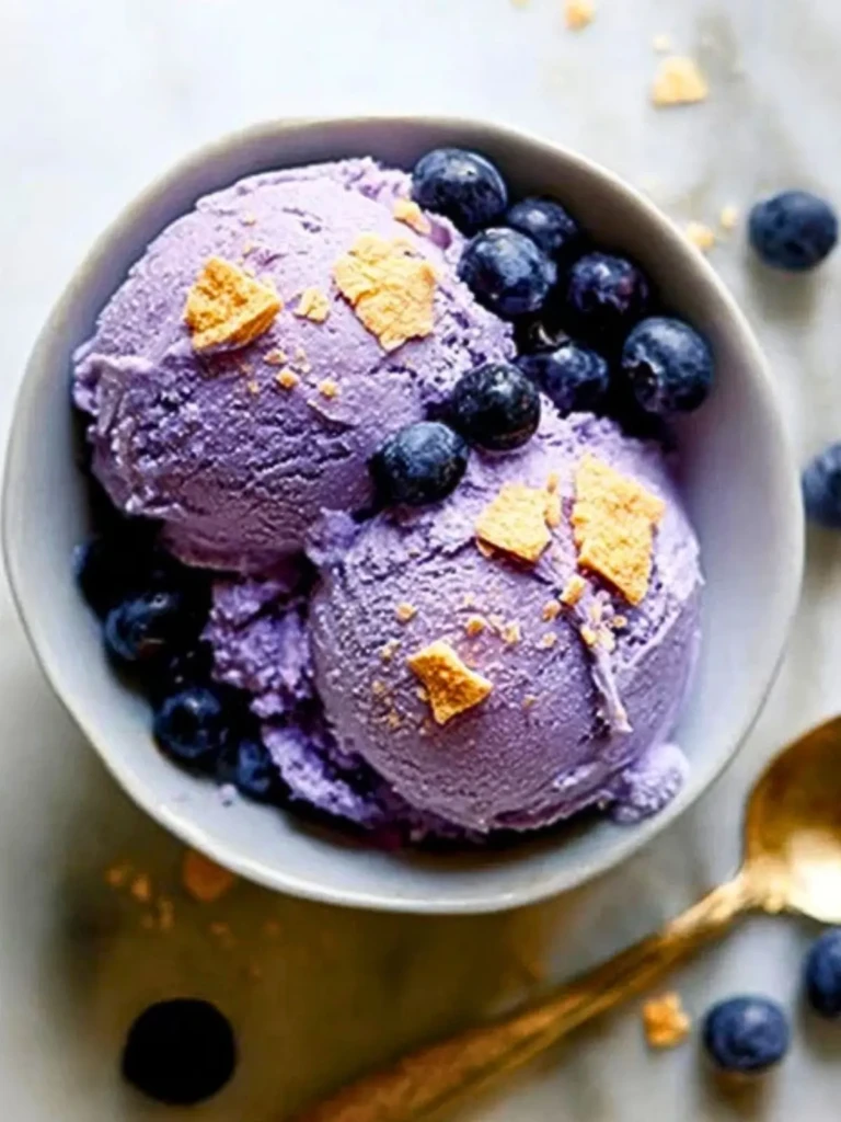 Creamiest Ninja Creami Blueberry Cheesecake Protein Ice Cream Ever (1)