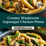 Creamy Mushroom Asparagus Chicken Penne (2)
