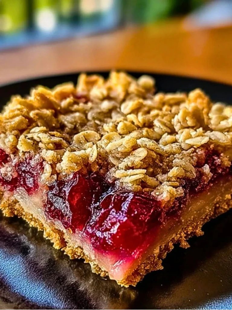 Delicious Amish Oatmeal Rhubarb Bars (1)