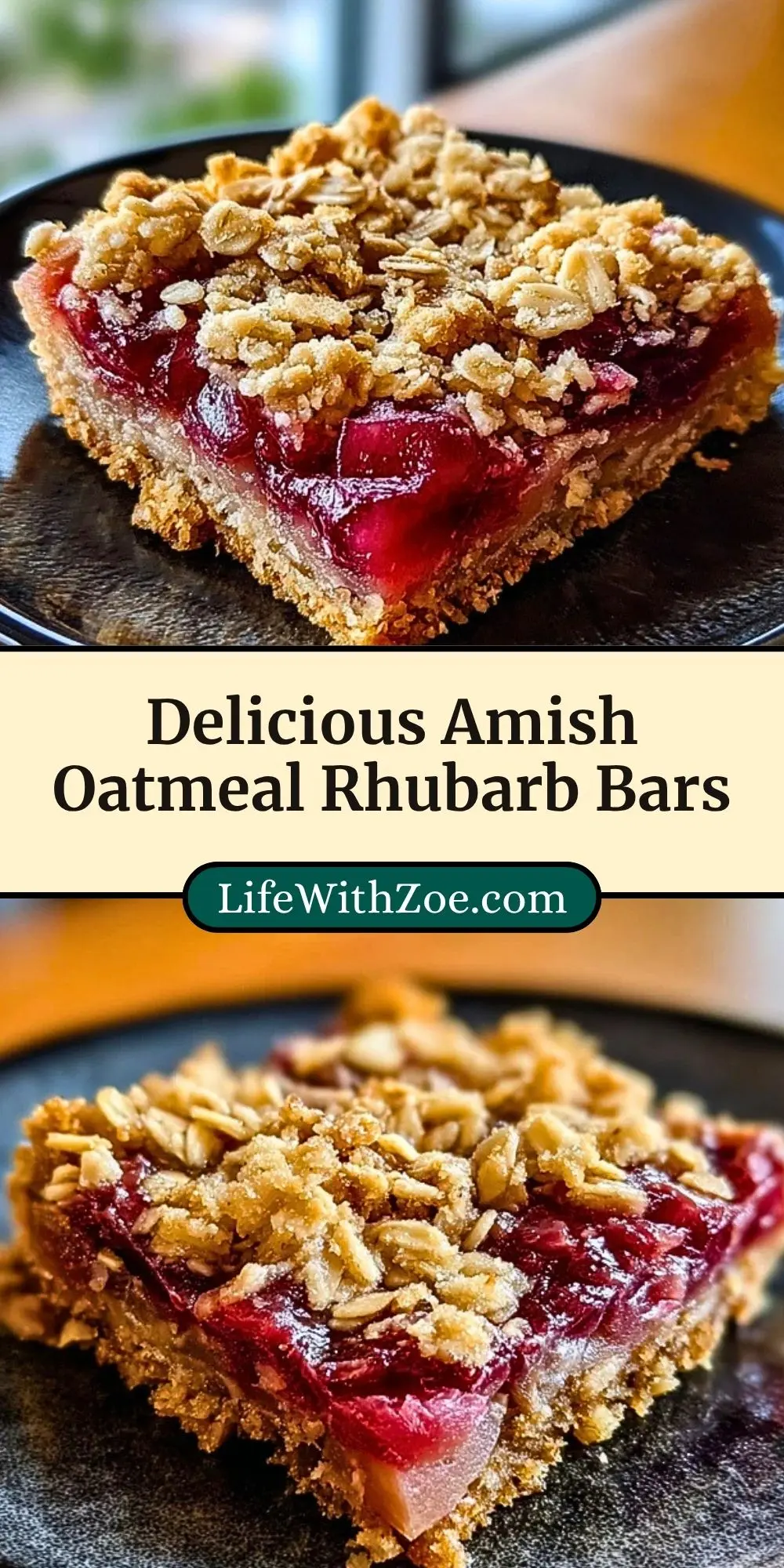 Delicious Amish Oatmeal Rhubarb Bars (3)