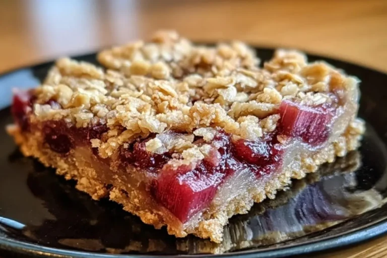 Delicious Amish Oatmeal Rhubarb Bars