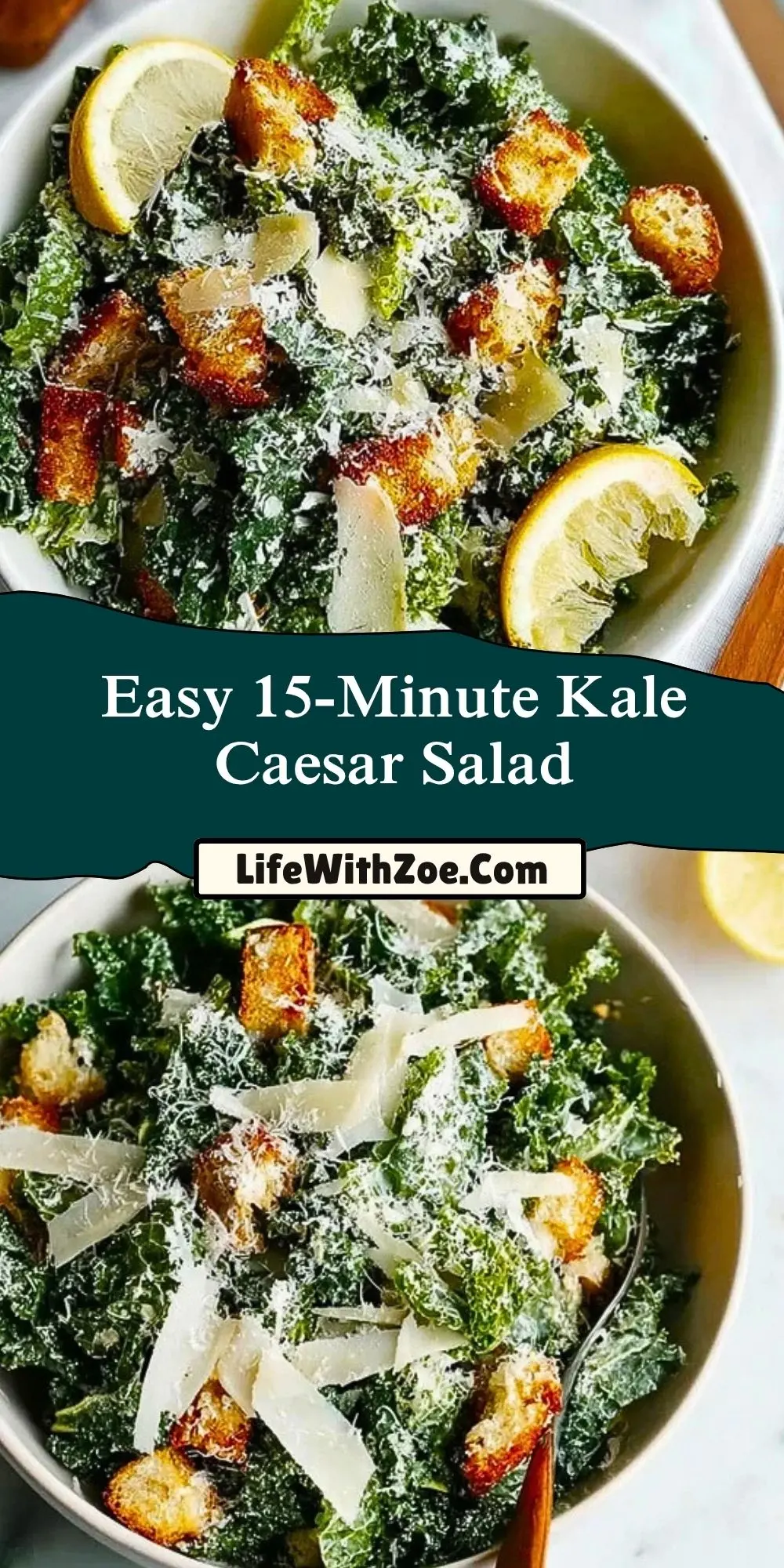 Easy 15-Minute Kale Caesar Salad (1)