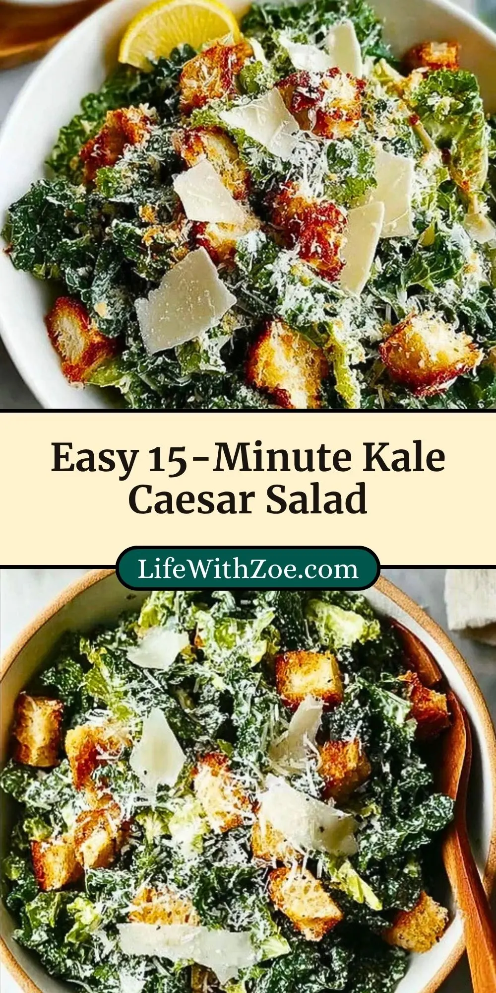 Easy 15-Minute Kale Caesar Salad (2)