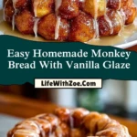Easy Homemade Monkey Bread With Vanilla Glaze (2)
