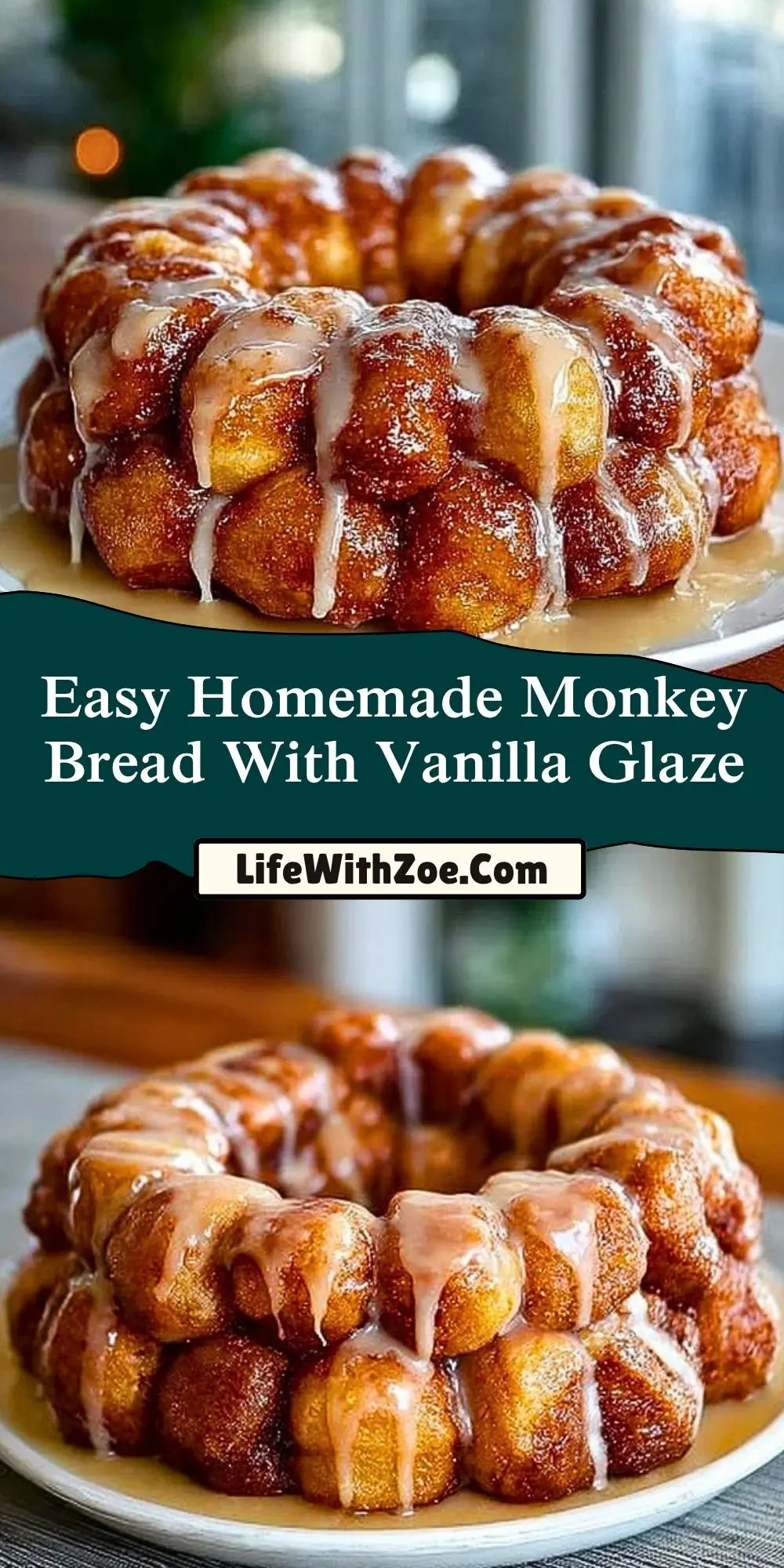 Easy Homemade Monkey Bread With Vanilla Glaze (2)