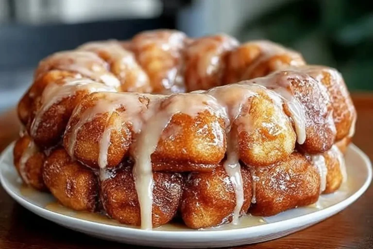 Easy Homemade Monkey Bread With Vanilla Glaze