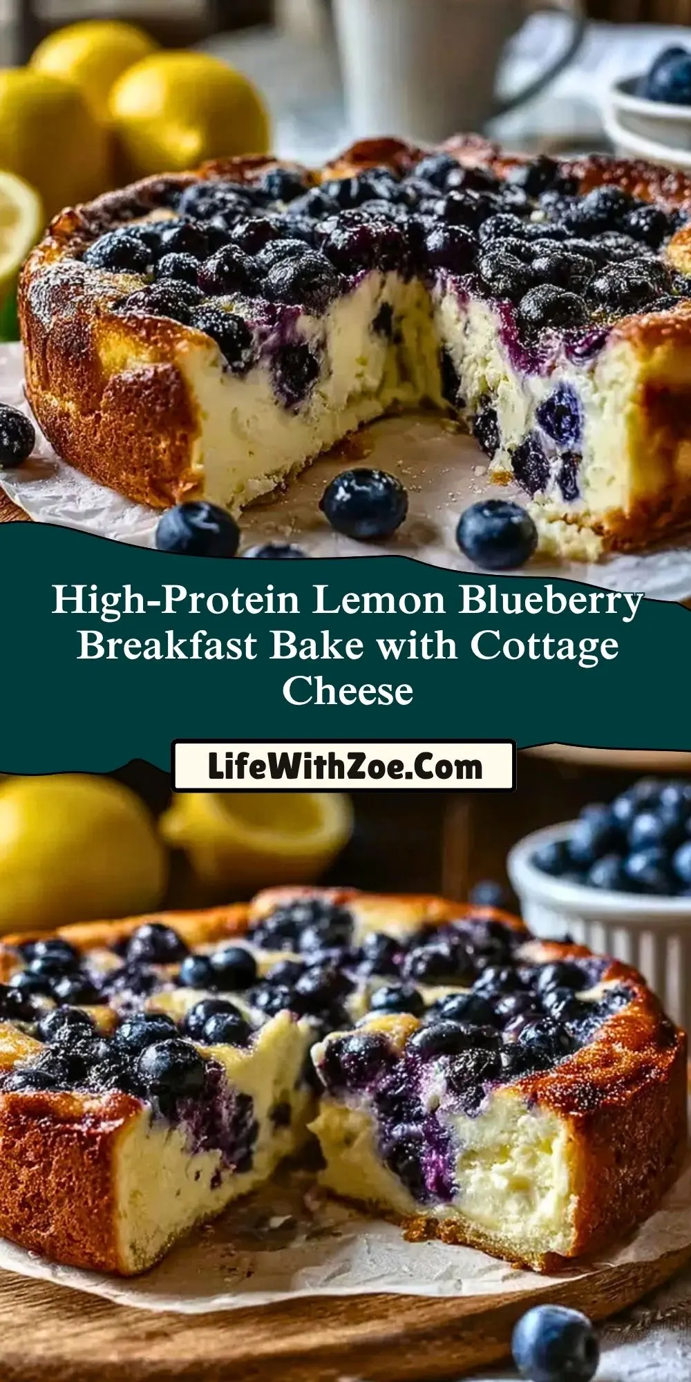 High-Protein Lemon Blueberry Breakfast Bake with Cottage Cheese (2)