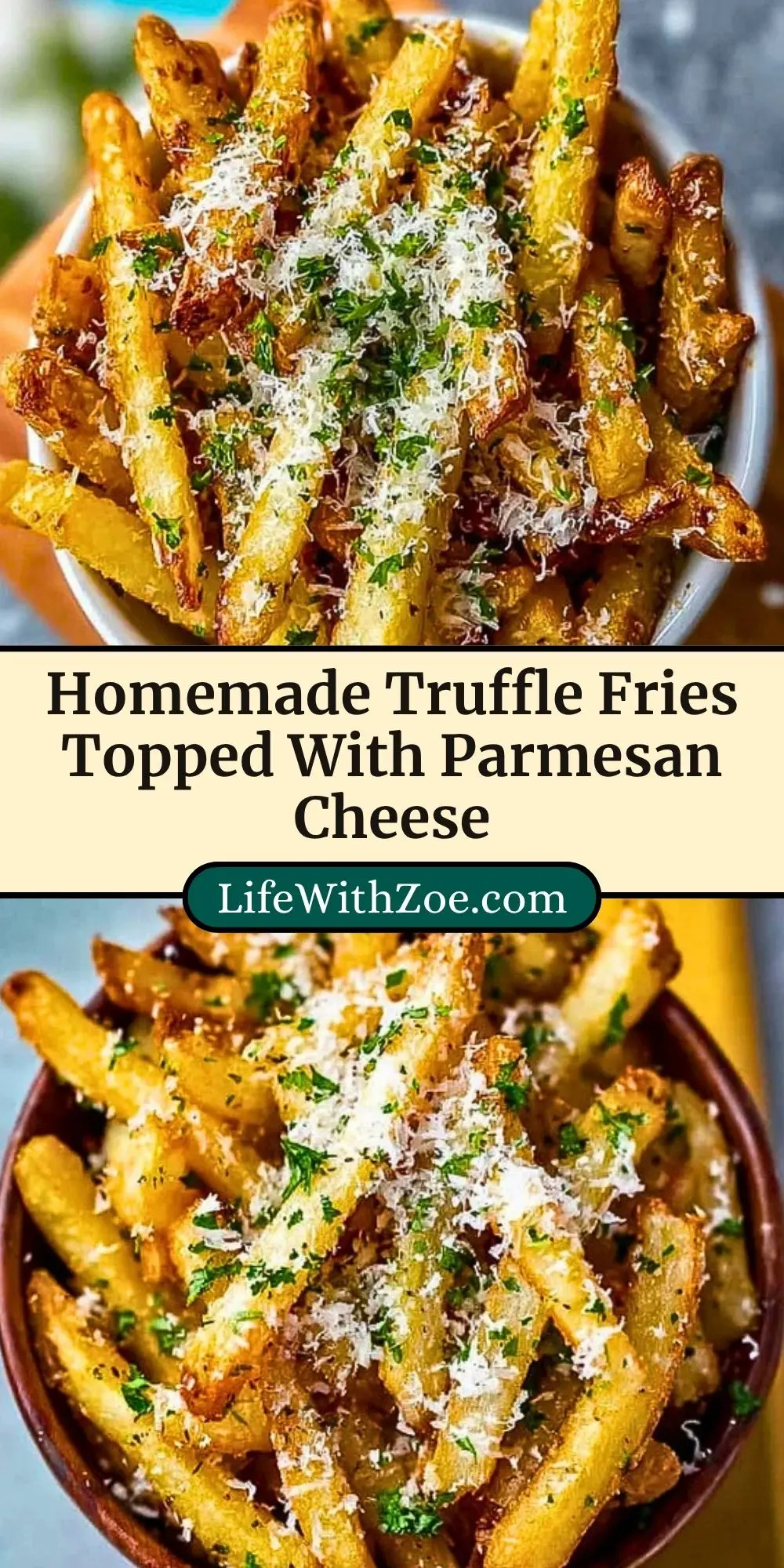 Homemade Truffle Fries Topped With Parmesan Cheese (3)