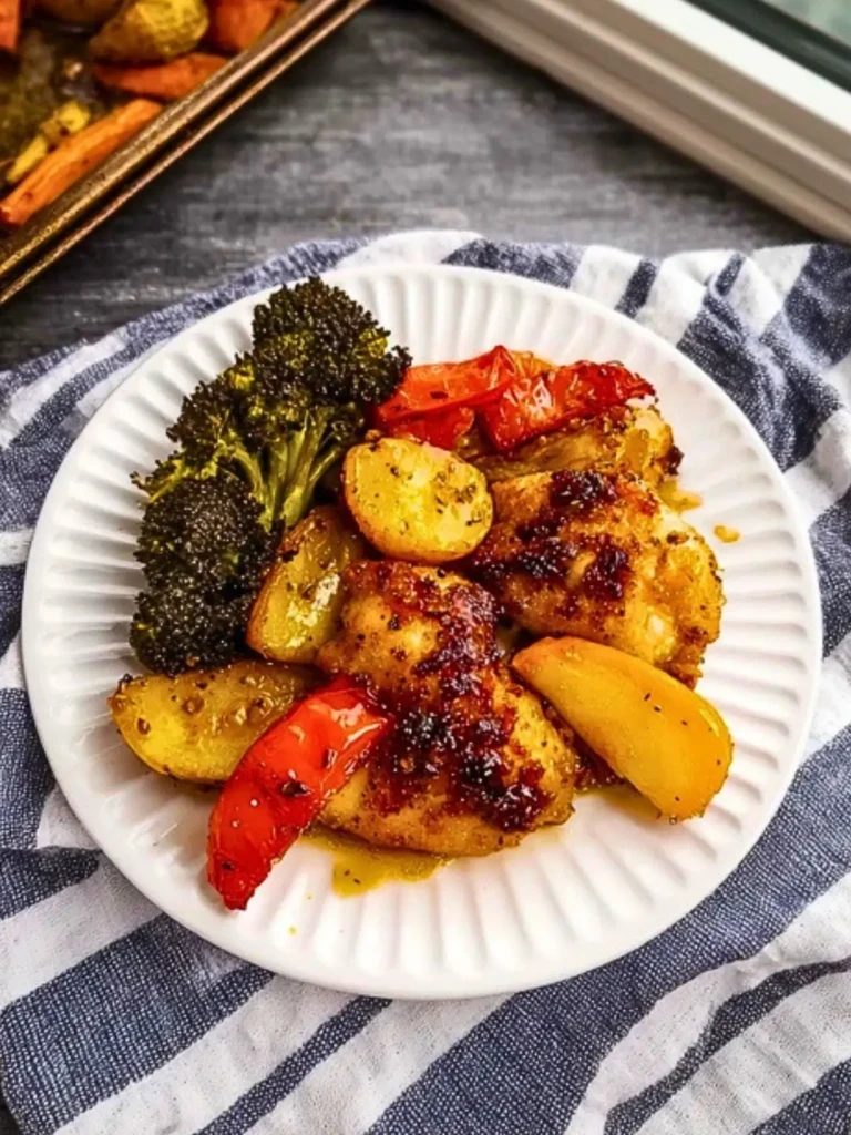 Honey Garlic Chicken Sheet Pan Meal with Roasted Veggies (1)