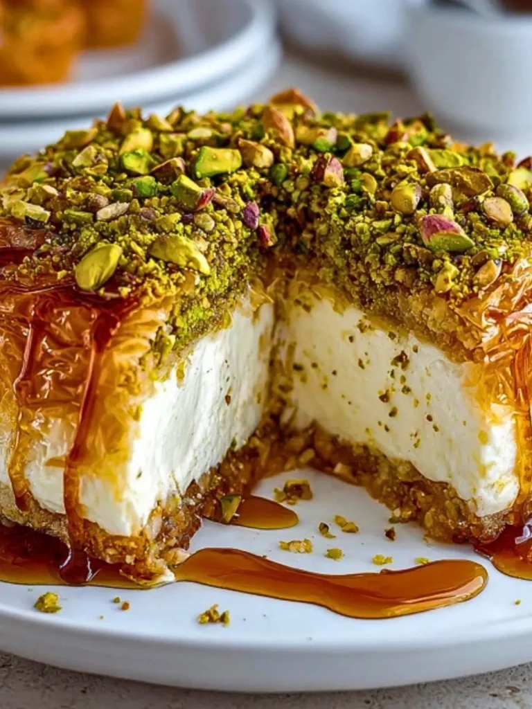 Honey Pistachio Baklava Cheesecake (1)