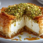 Honey Pistachio Baklava Cheesecake