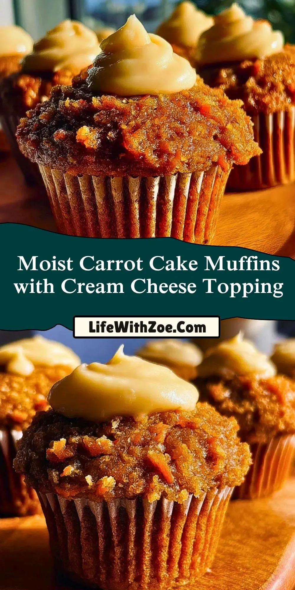 Moist Carrot Cake Muffins with Cream Cheese Topping (2)