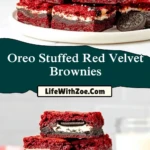 Oreo Stuffed Red Velvet Brownies (2)