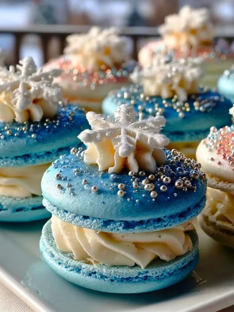 Snowflake Macarons (1)
