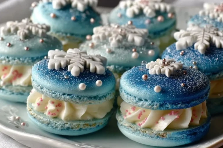 Snowflake Macarons