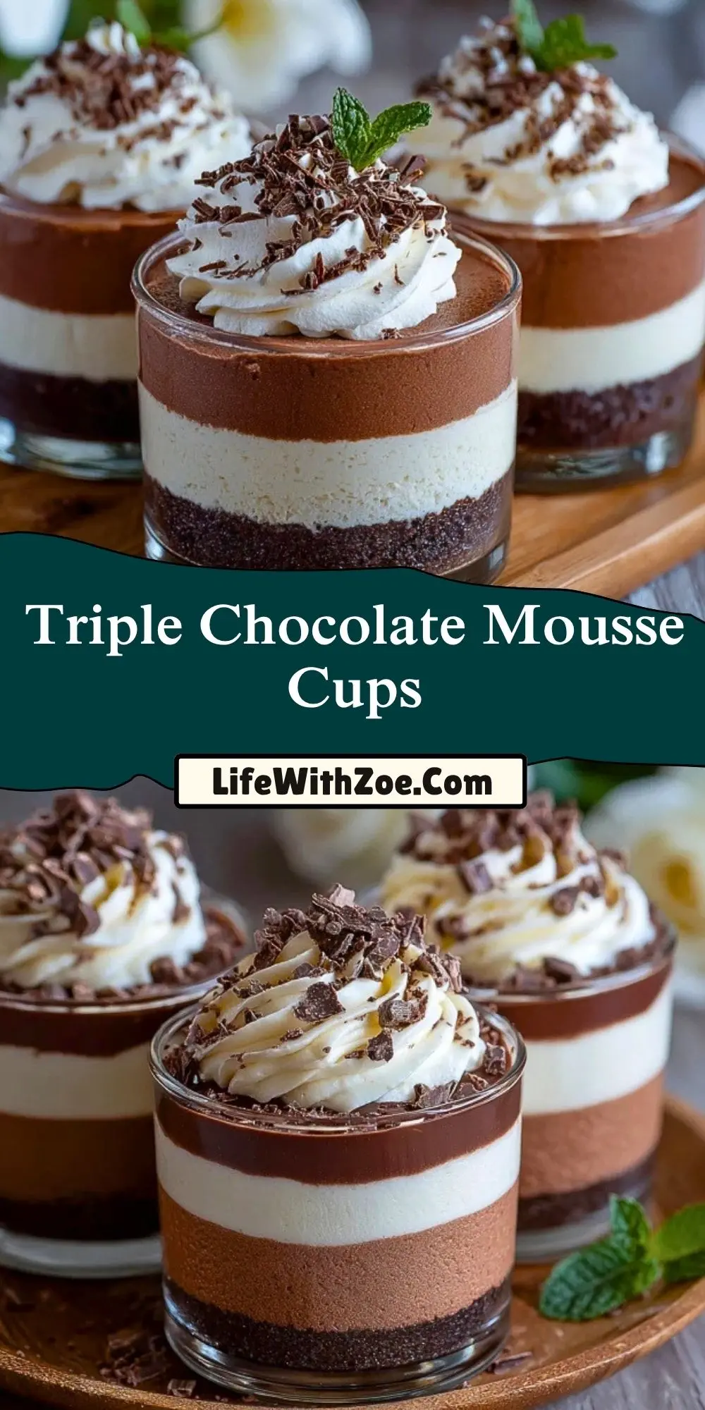 Triple Chocolate Mousse Cups (2)