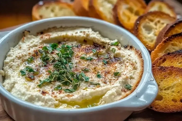 Warm Boursin Dip with Crostini