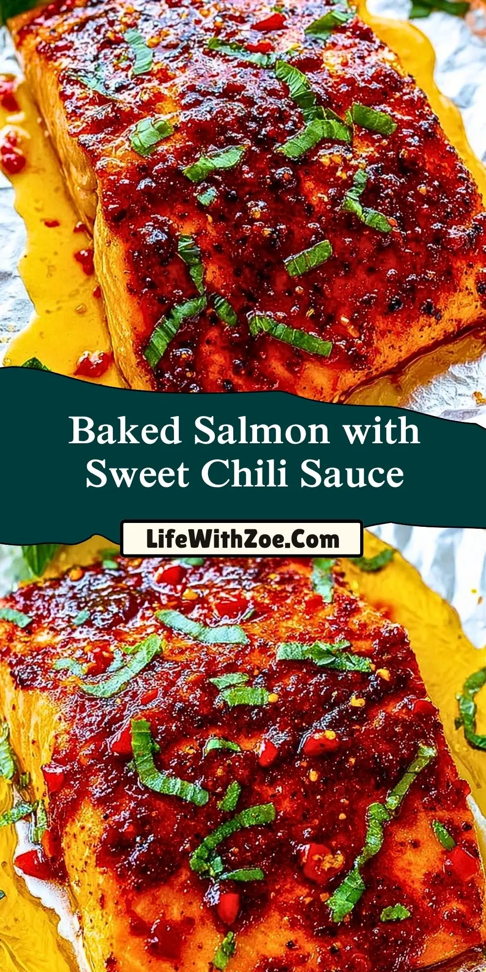 Baked Salmon with Sweet Chili Sauce (2)