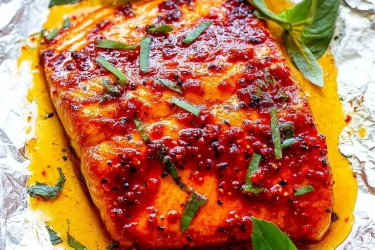 Baked Salmon with Sweet Chili Sauce