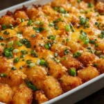 Buffalo Chicken Tater Tot Casserole