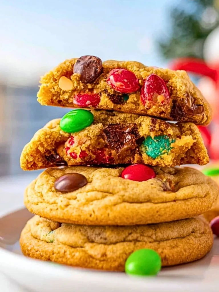 Christmas M&M Peanut Butter Cookies (1)