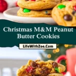 Christmas M&M Peanut Butter Cookies (2)