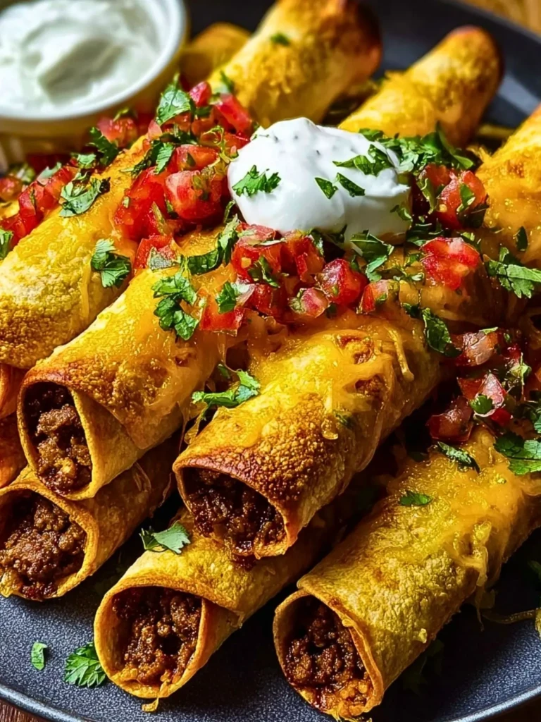 Crispy Oven-Baked Beef Taquitos