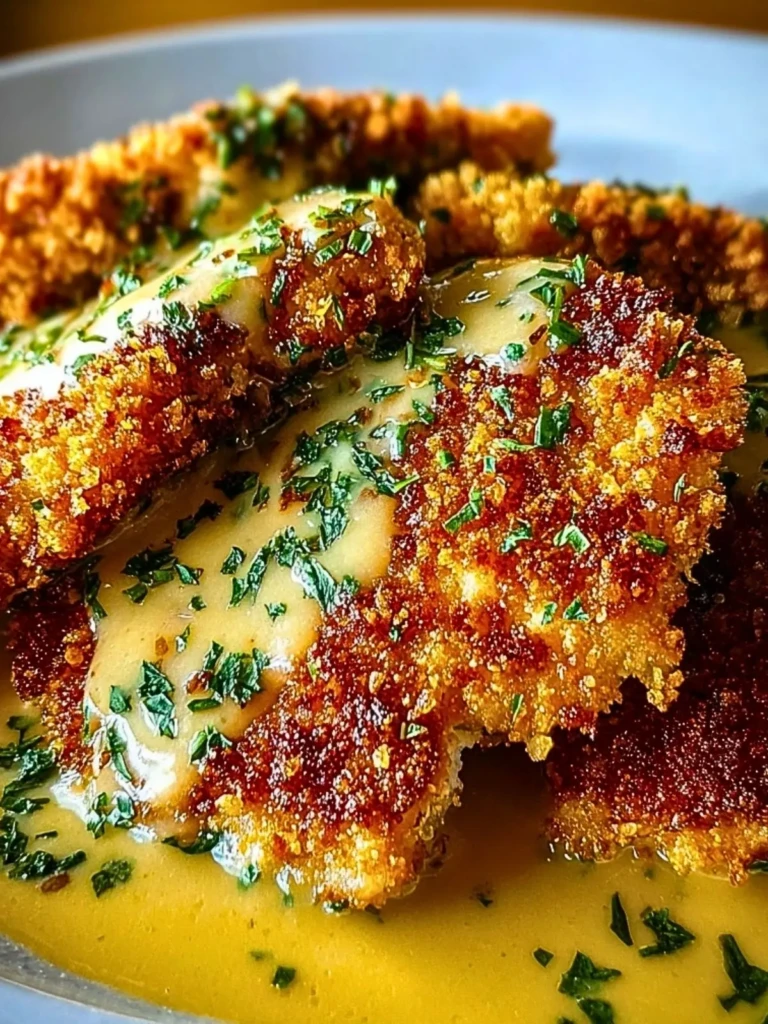 Crispy Parmesan Chicken with a Rich Garlic Sauce (1)