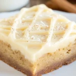 Fudgy Eggnog Bars with Eggnog Glaze