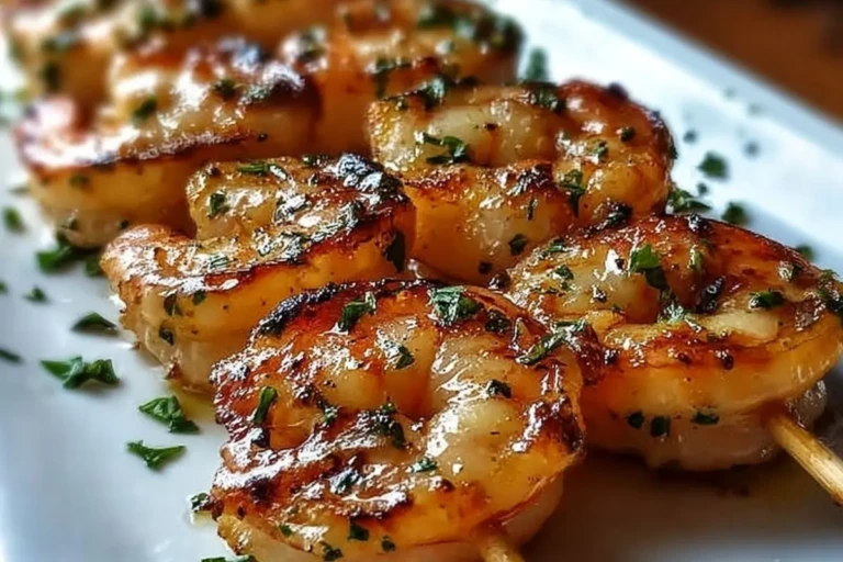 Garlic Parmesan Shrimp Skewers