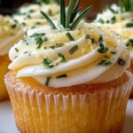 Lemon Thyme Rosemary Cupcakes