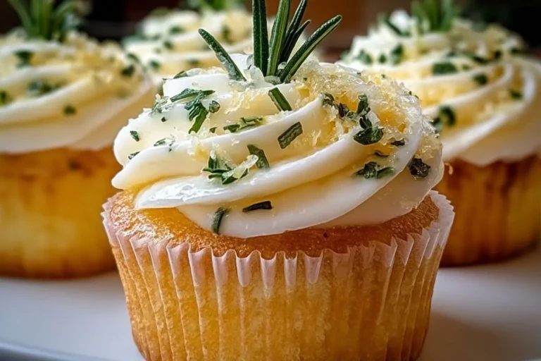 Lemon Thyme Rosemary Cupcakes