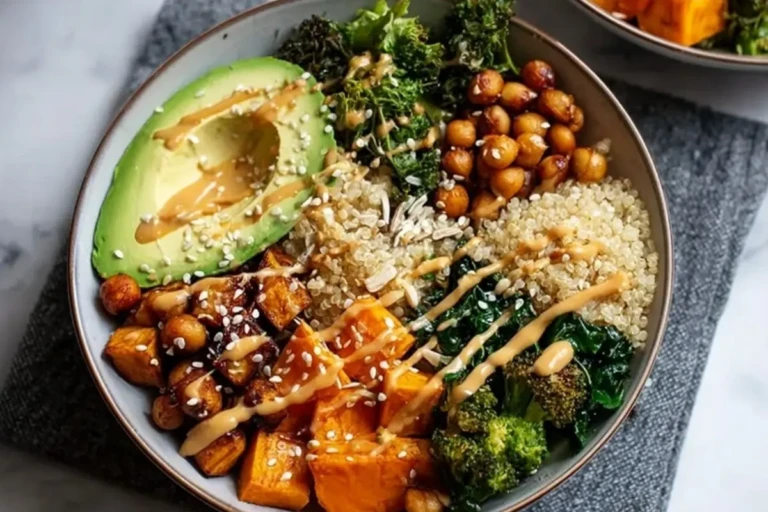 Miso Glazed Sweet Potato Buddha Bowl