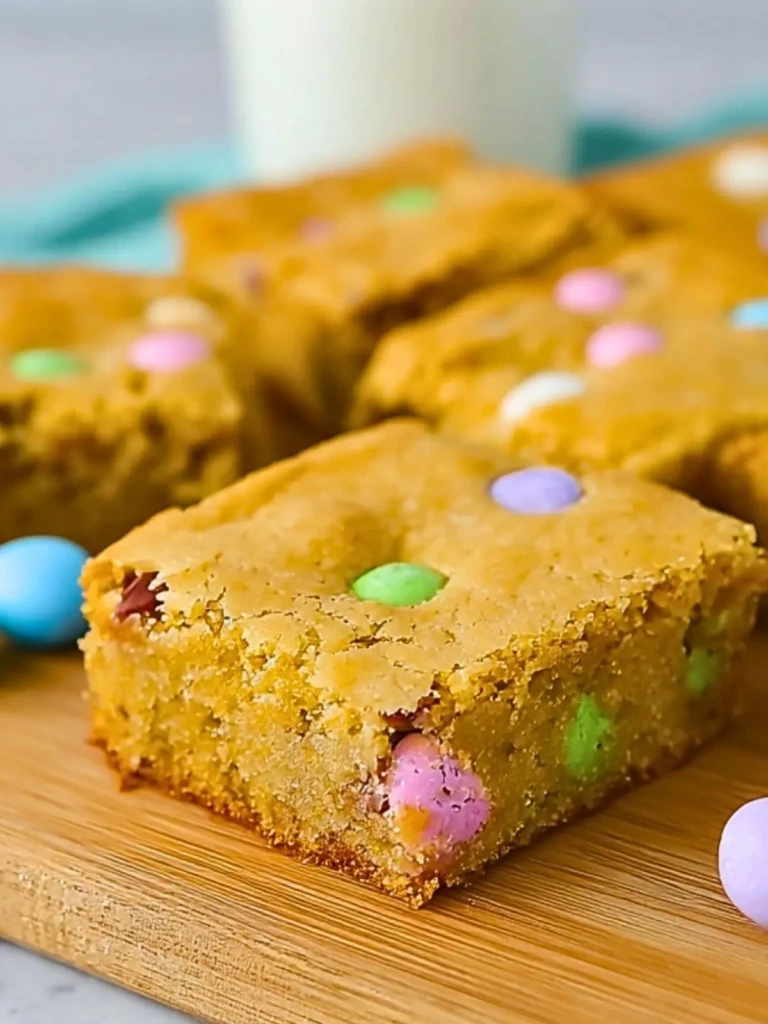 Quick Easter M&M Blondies (1)