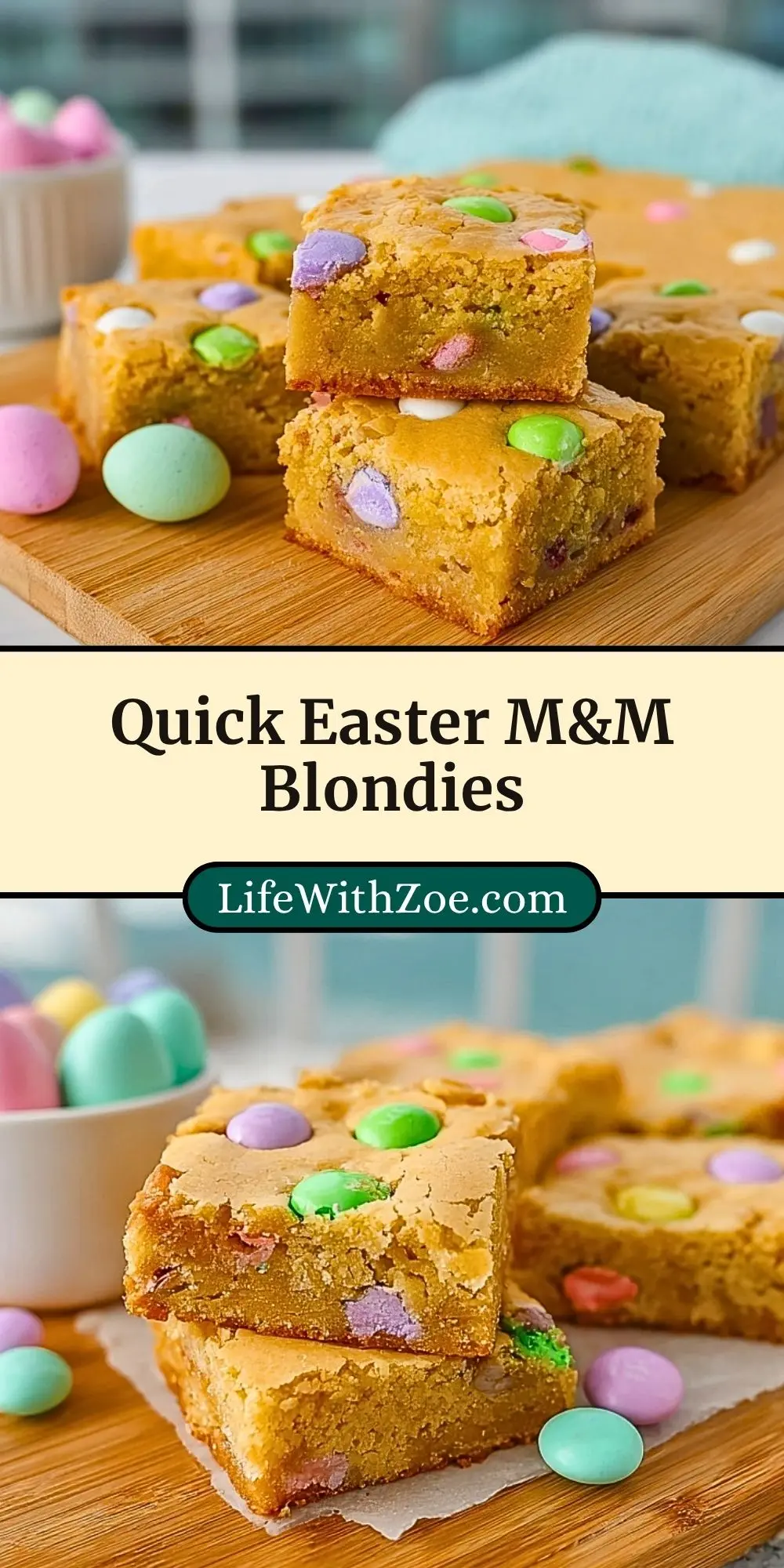 Quick Easter M&M Blondies (3)