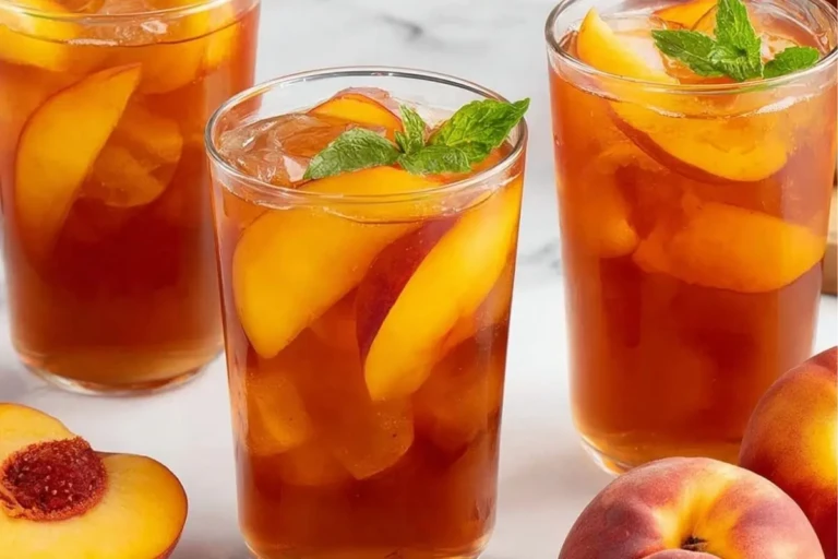 Refreshing Peach Iced Tea