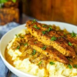 Saucy Herb and Garlic Chicken Skillet with Mashed Potatoes