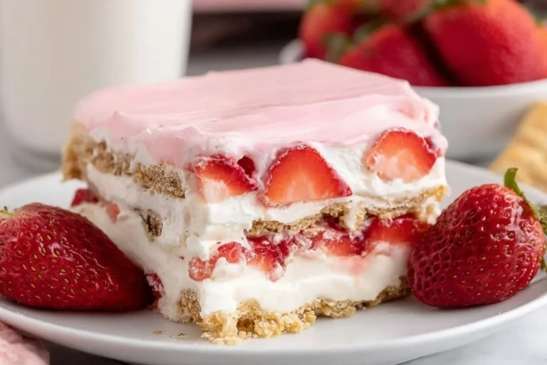 Strawberry Eclair Cake